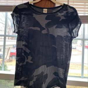 Free People Grey Camo tshirt